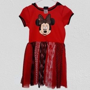 🔥SALE Disney Minnie Mouse Girl's Exclusive Flip Sequin Tutu Dress 10-12